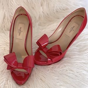 VALETINO RED BOW HIGH HEEL OPEN TOE  EU 37